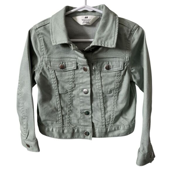 H&M Kids Twill Sage Green Jacket - Picture 4 of 5
